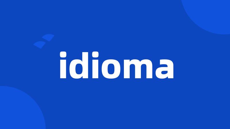 idioma