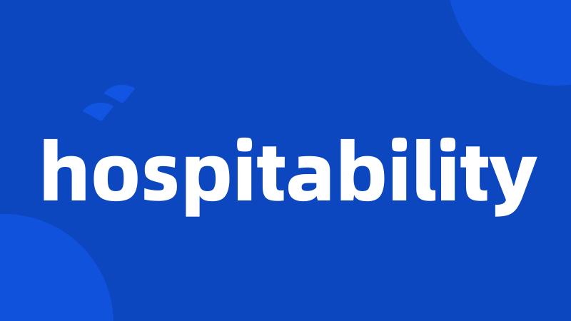 hospitability