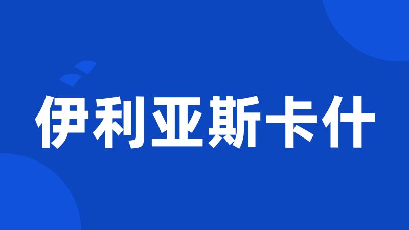 伊利亚斯卡什