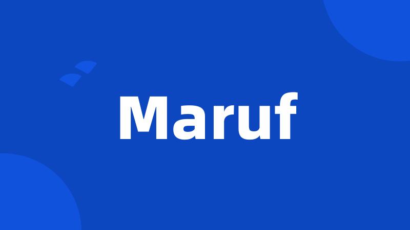 Maruf