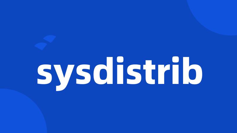 sysdistrib