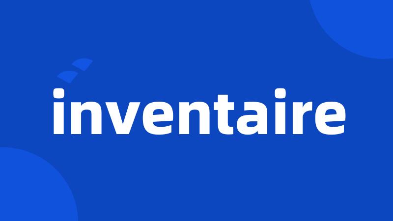 inventaire