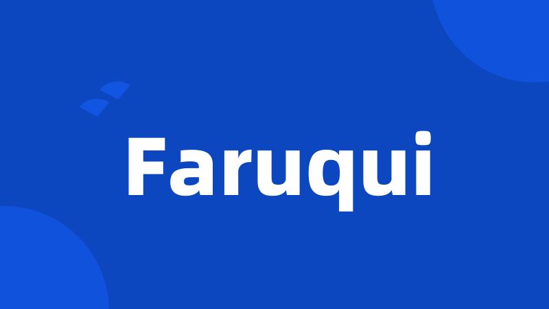 Faruqui