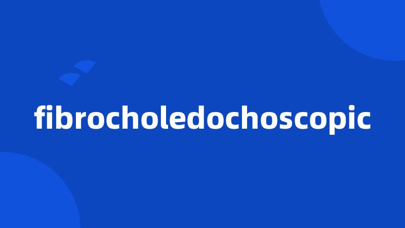 fibrocholedochoscopic