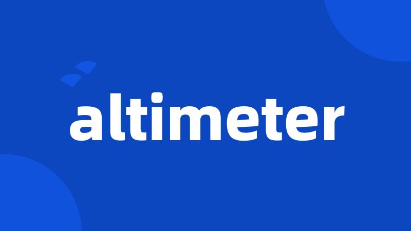 altimeter