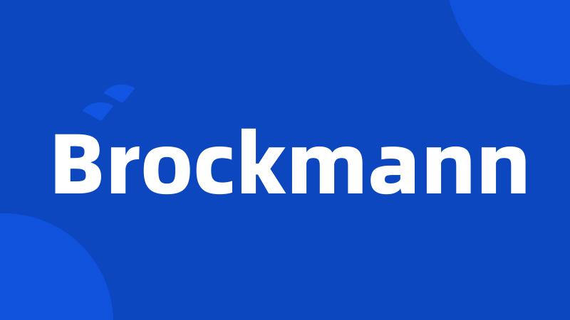 Brockmann