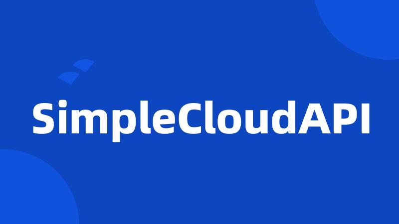 SimpleCloudAPI