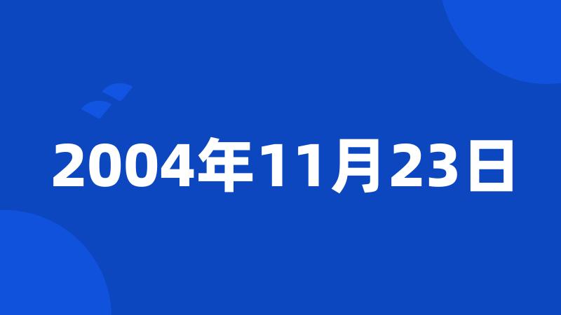 2004年11月23日