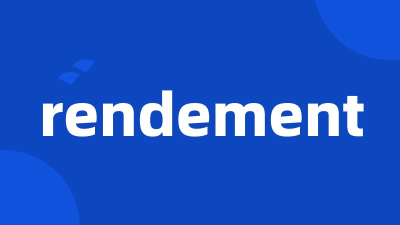 rendement