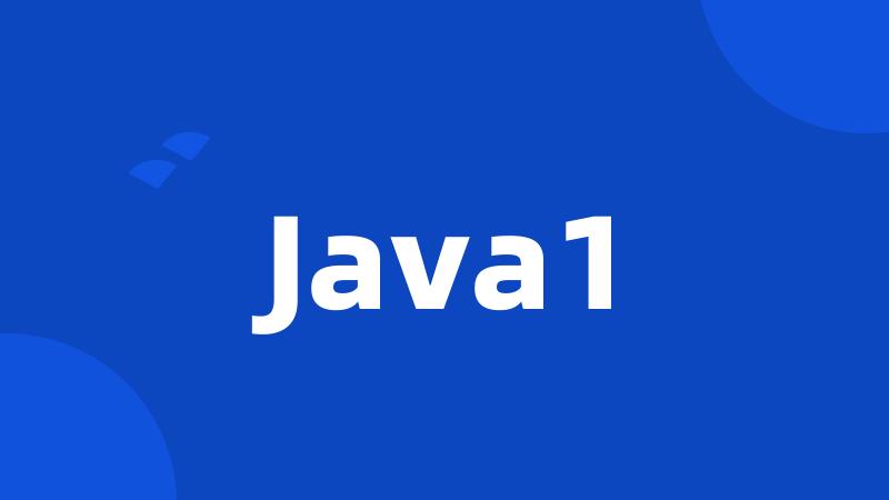 Java1