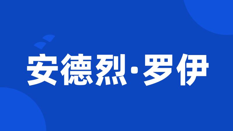 安德烈·罗伊