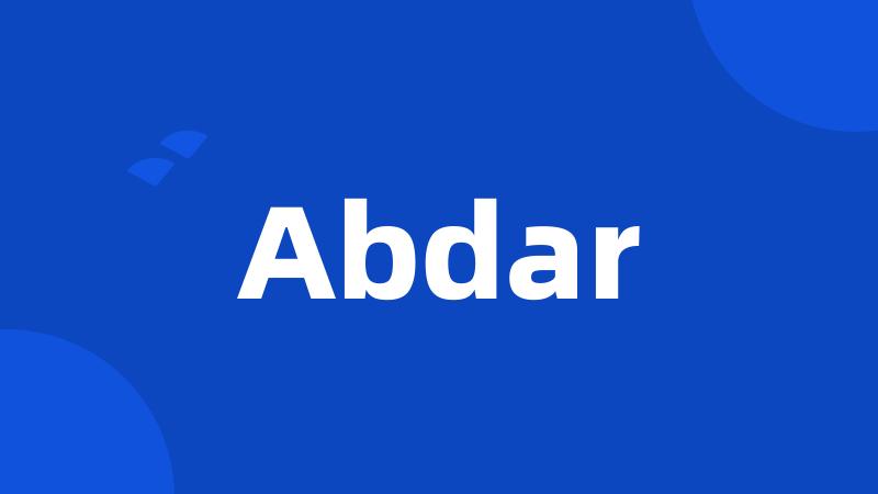 Abdar