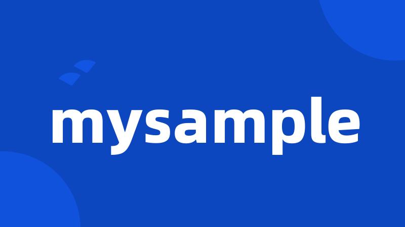 mysample