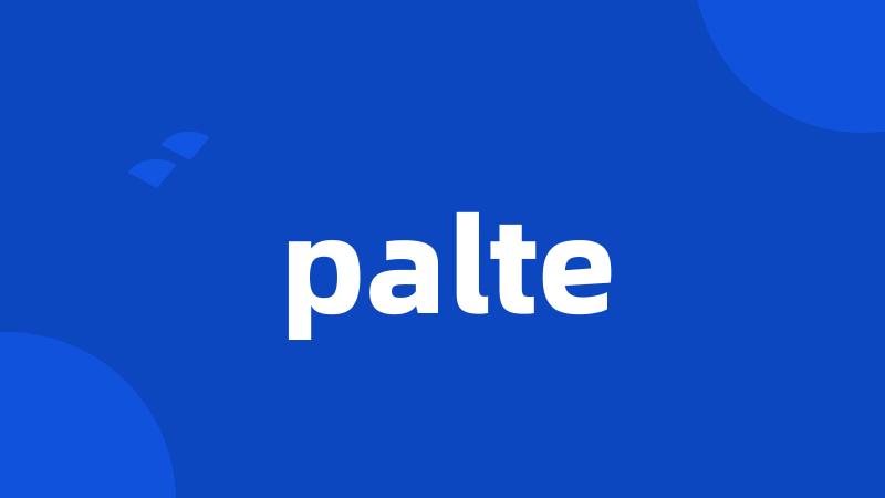 palte