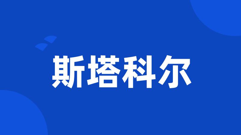 斯塔科尔