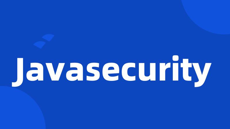 Javasecurity