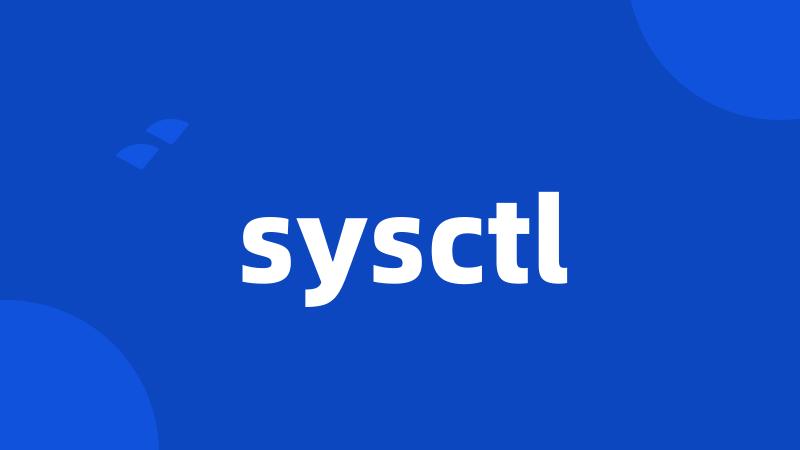 sysctl