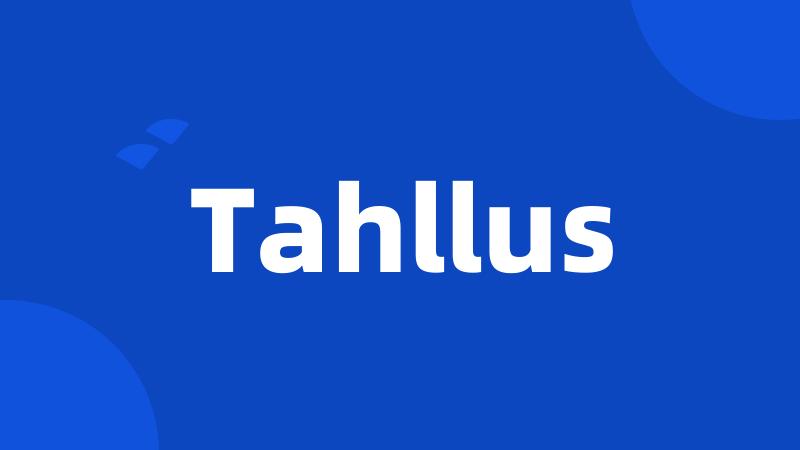 Tahllus