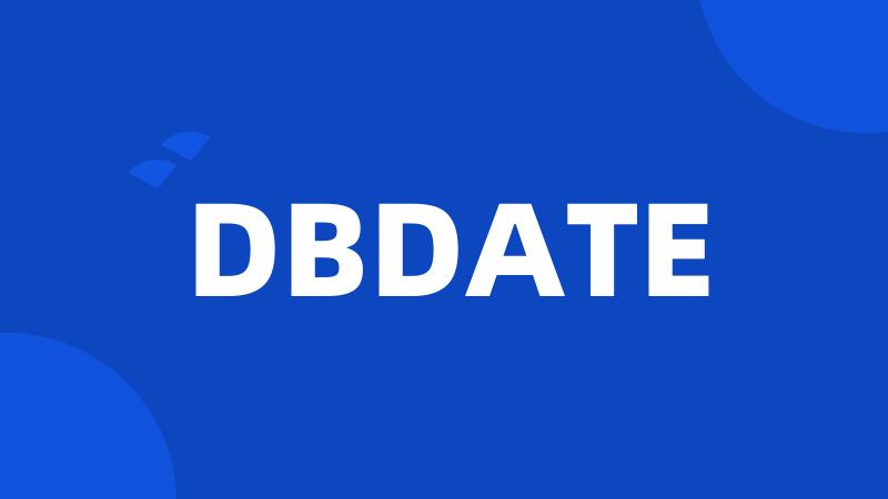 DBDATE