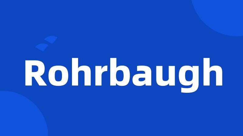 Rohrbaugh