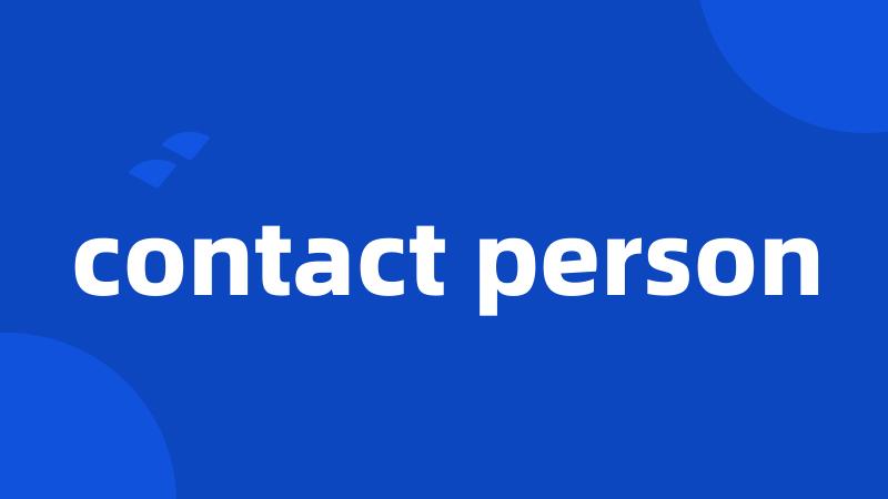 contact person