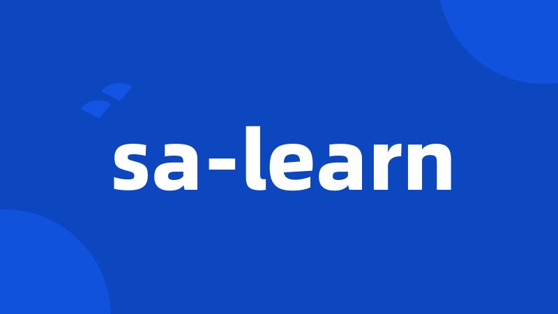 sa-learn