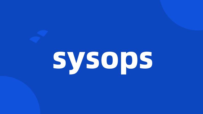 sysops