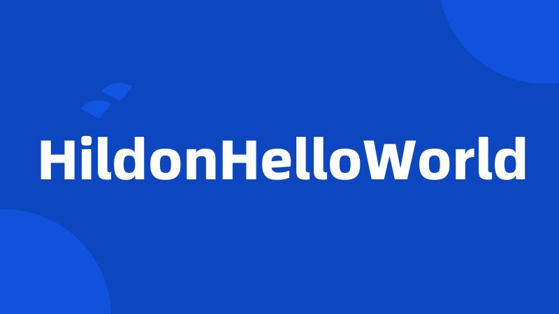 HildonHelloWorld