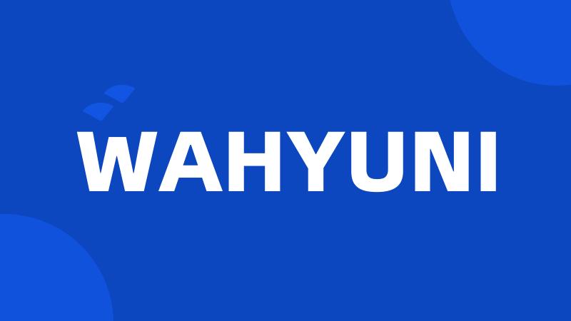 WAHYUNI