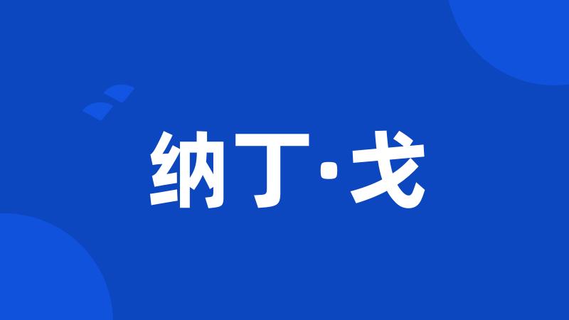 纳丁·戈