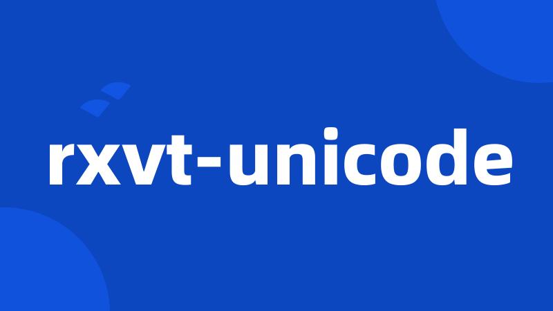 rxvt-unicode