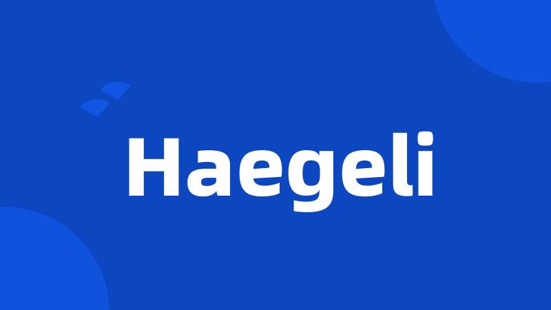 Haegeli