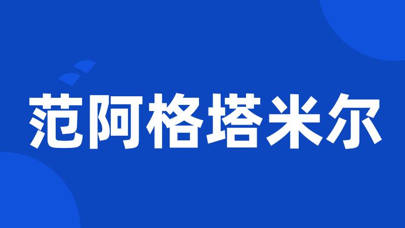 范阿格塔米尔