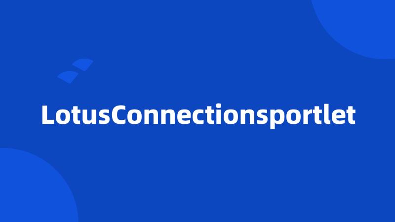 LotusConnectionsportlet