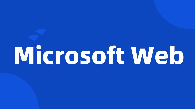 Microsoft Web