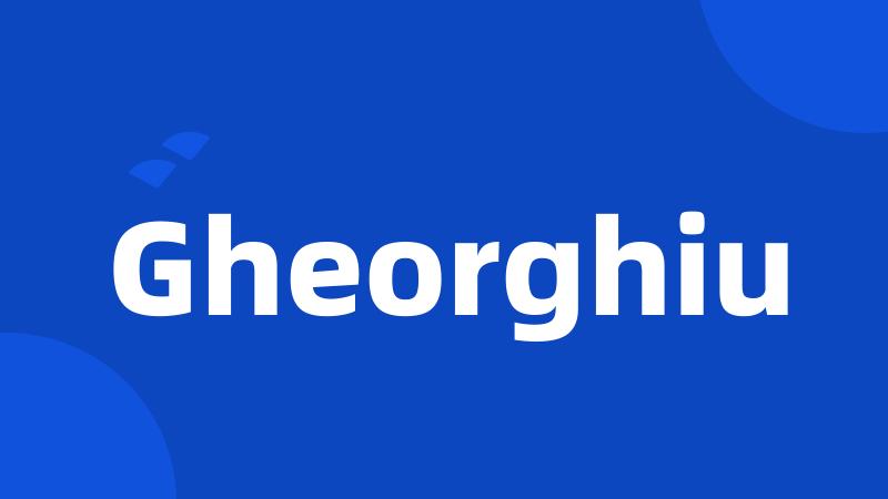 Gheorghiu