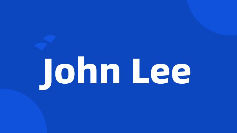 John Lee