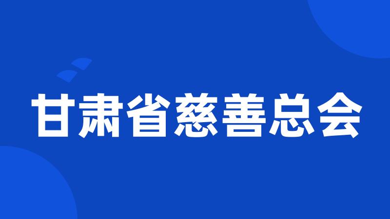 甘肃省慈善总会