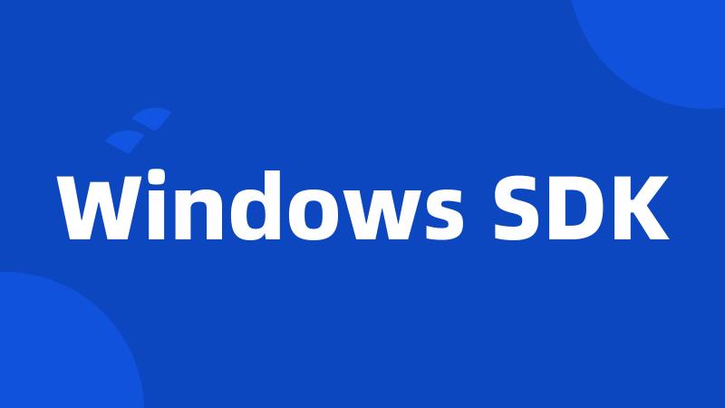 Windows SDK