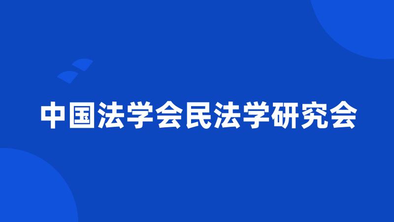 中国法学会民法学研究会