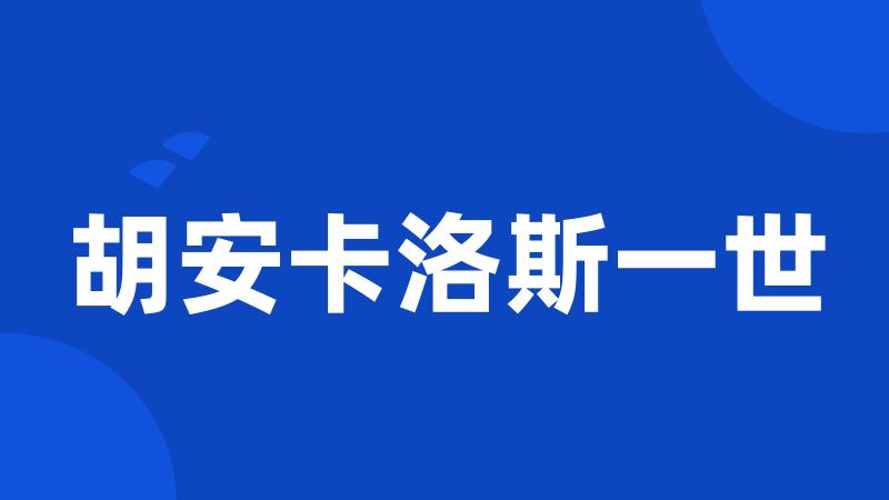 胡安卡洛斯一世