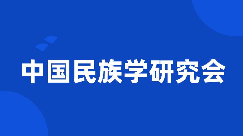 中国民族学研究会