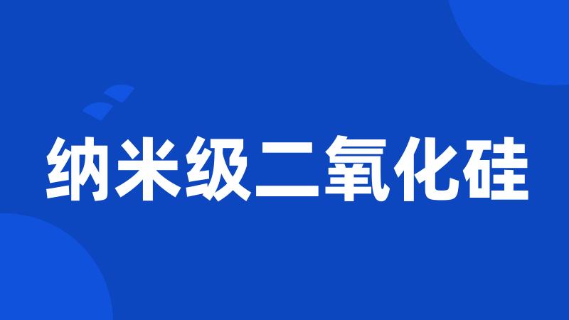 纳米级二氧化硅