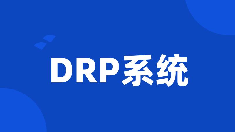 DRP系统